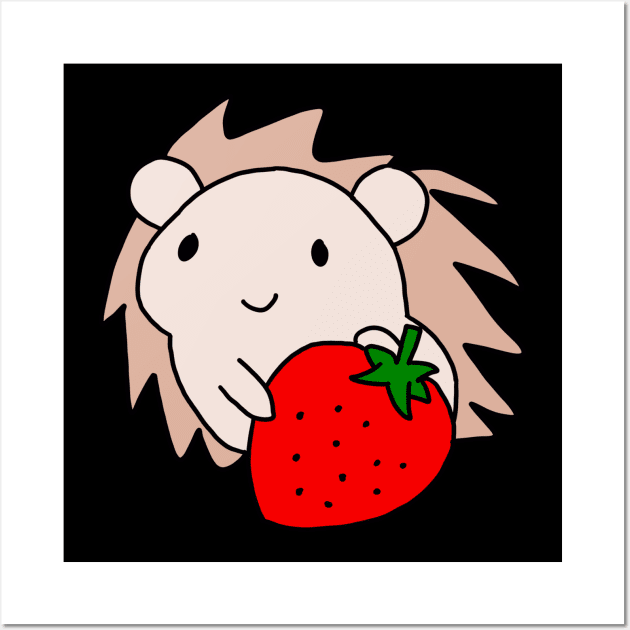 hedgehog strawberry Wall Art by tailspalette